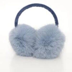 Unbranded Size Small (S) Women's Soft Blue Faux Fur Earmuffs Winter Ear Warmers